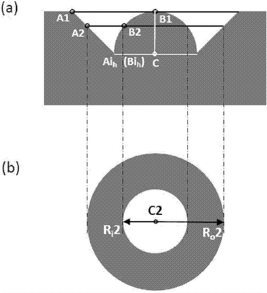 Method for preparing secondary micro curved surface structure by overlapping bitmaps