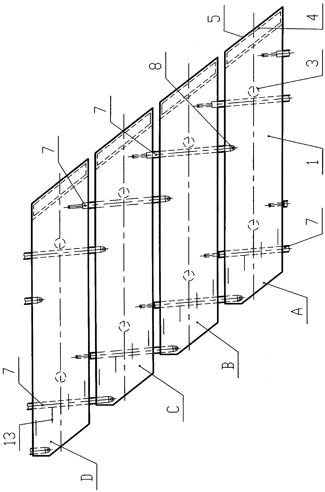 A horizontal push vertical hydraulic support