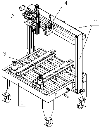 An automatic box sealing machine