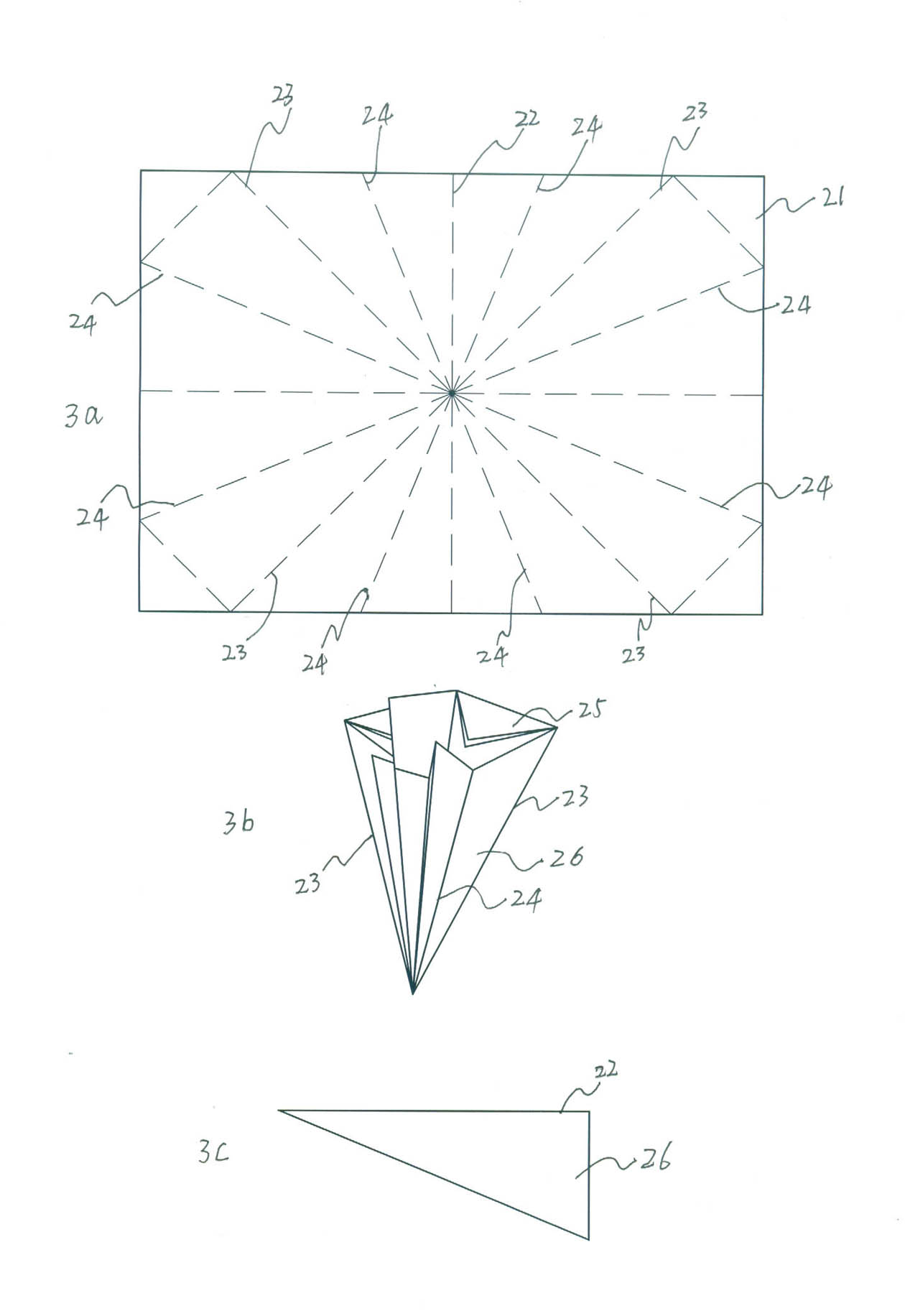 Paper folding handicraft