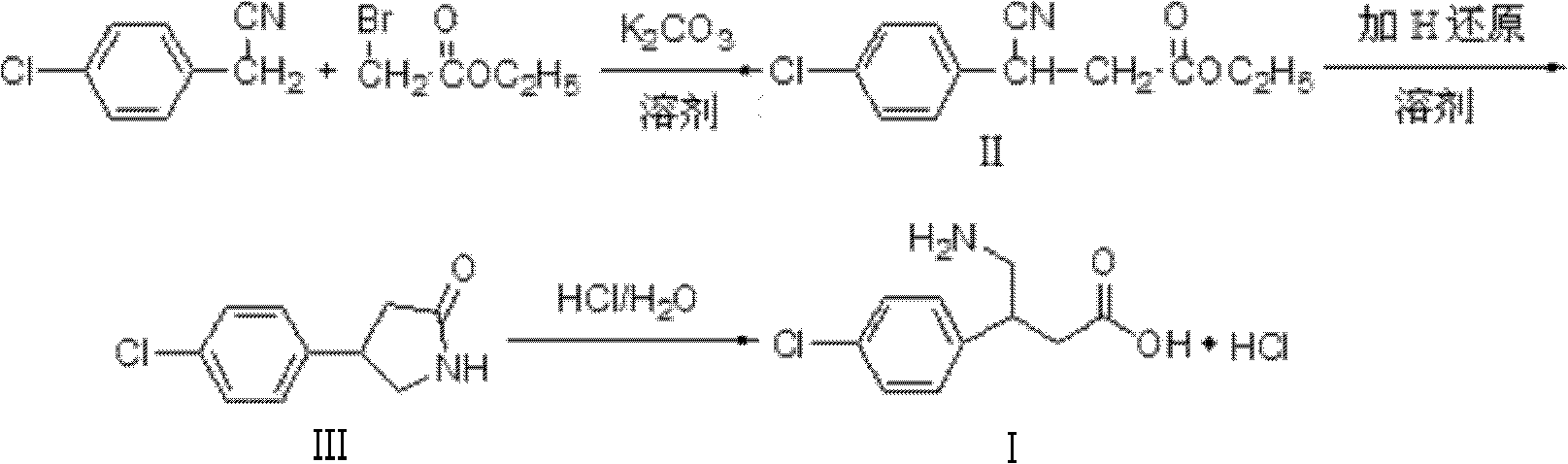 Method for synthesizing hydrochloric acid baclofen