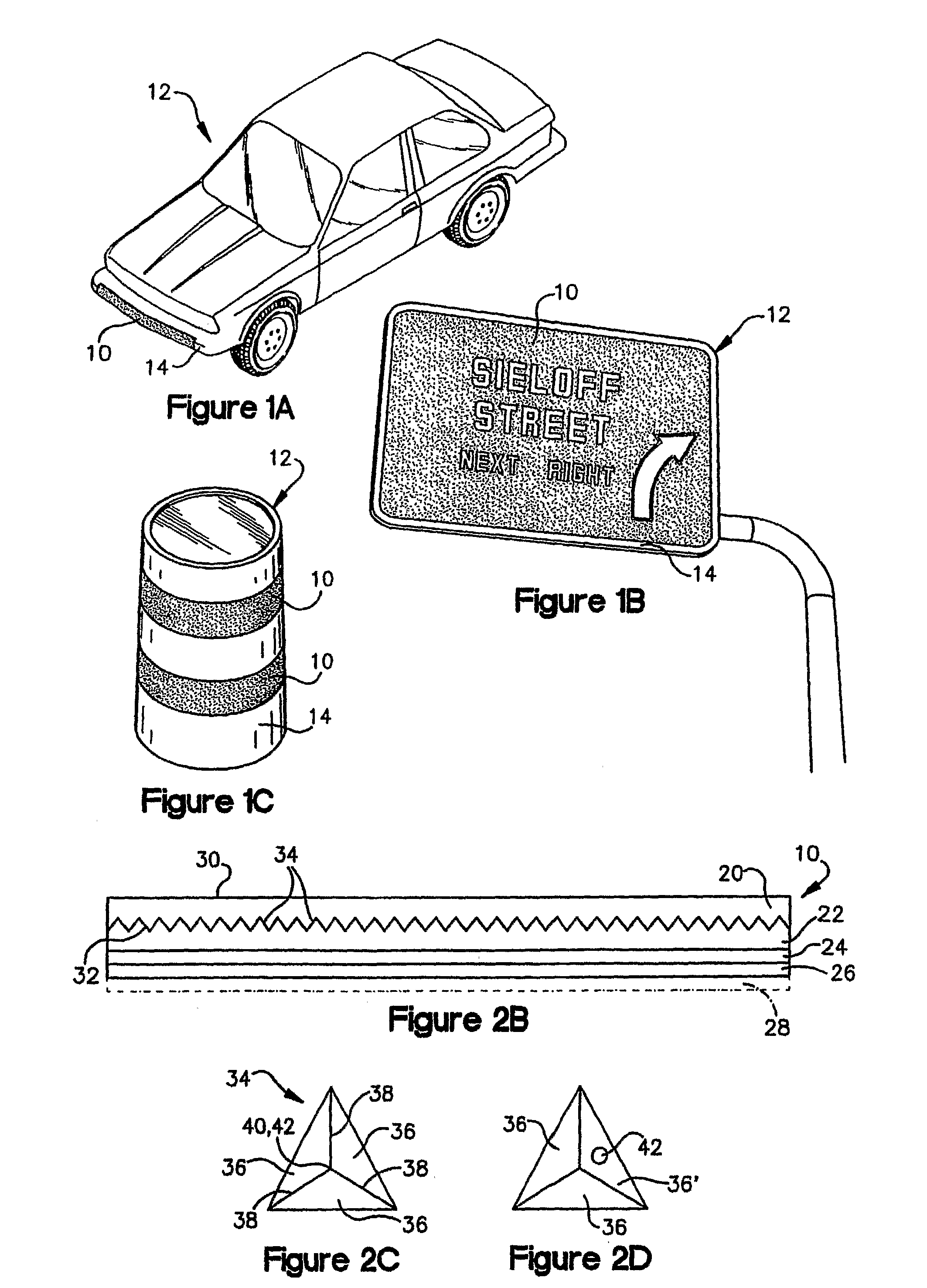 Retroreflective sheet structure