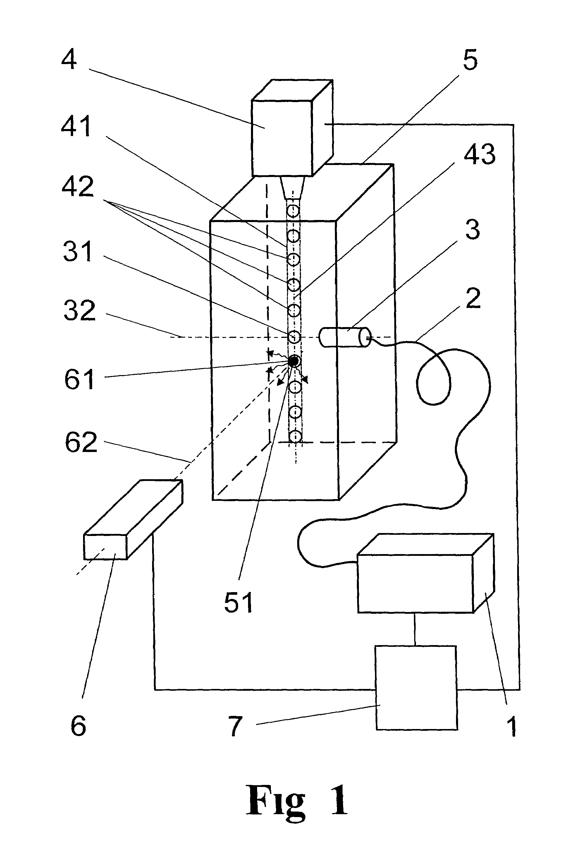 Arrangement for the optical detection of a moving target flow for a pulsed energy beam pumped radiation