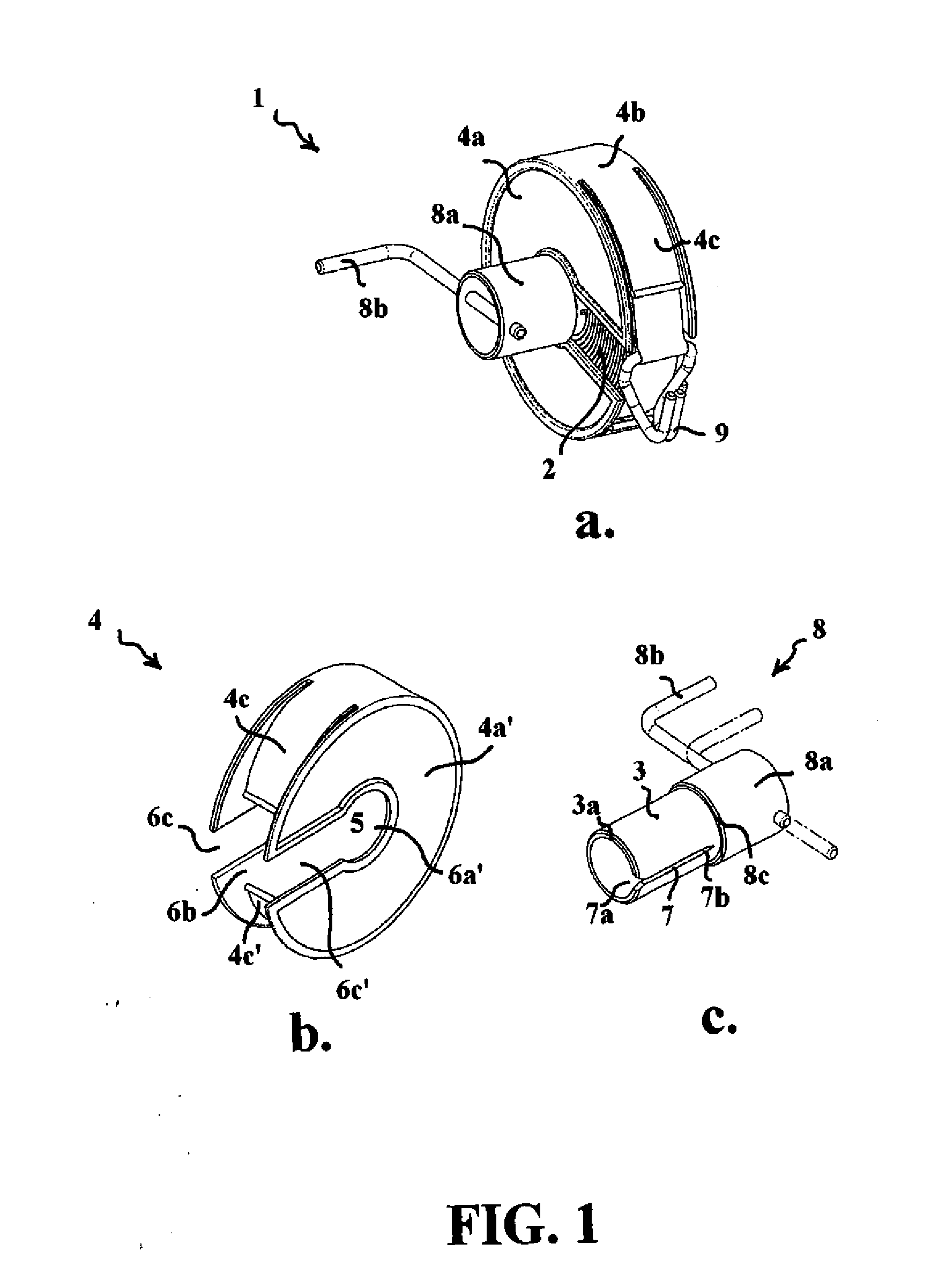 Method and device for winding up and storing a belt-like object, in particular a tightening strap