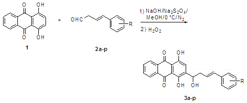 Preparation method and application of alkannin analogue based on anthraquinone structure