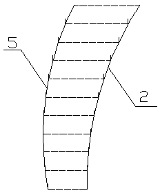 Resin lining steel molding plate for undevelopable cone curve face structure and manufacturing method thereof