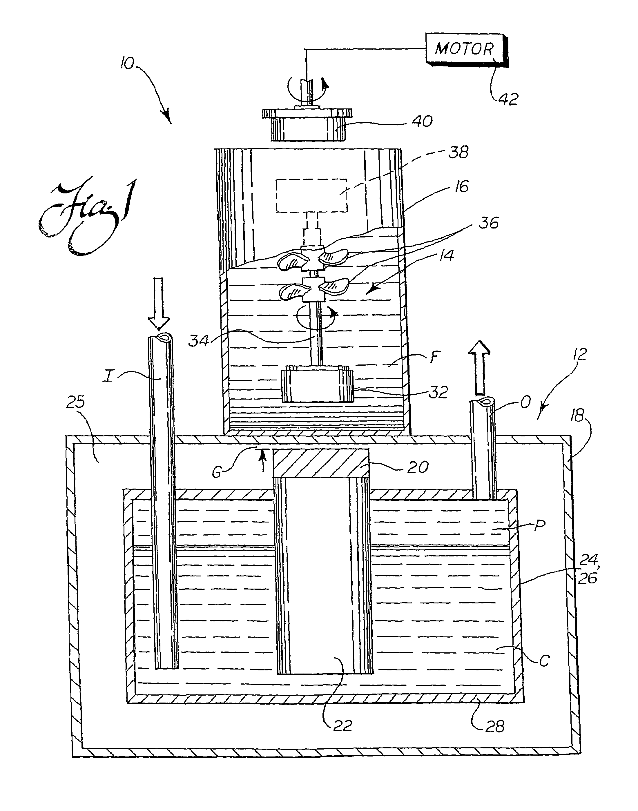 System using a levitating, rotating pumping or mixing element and related methods