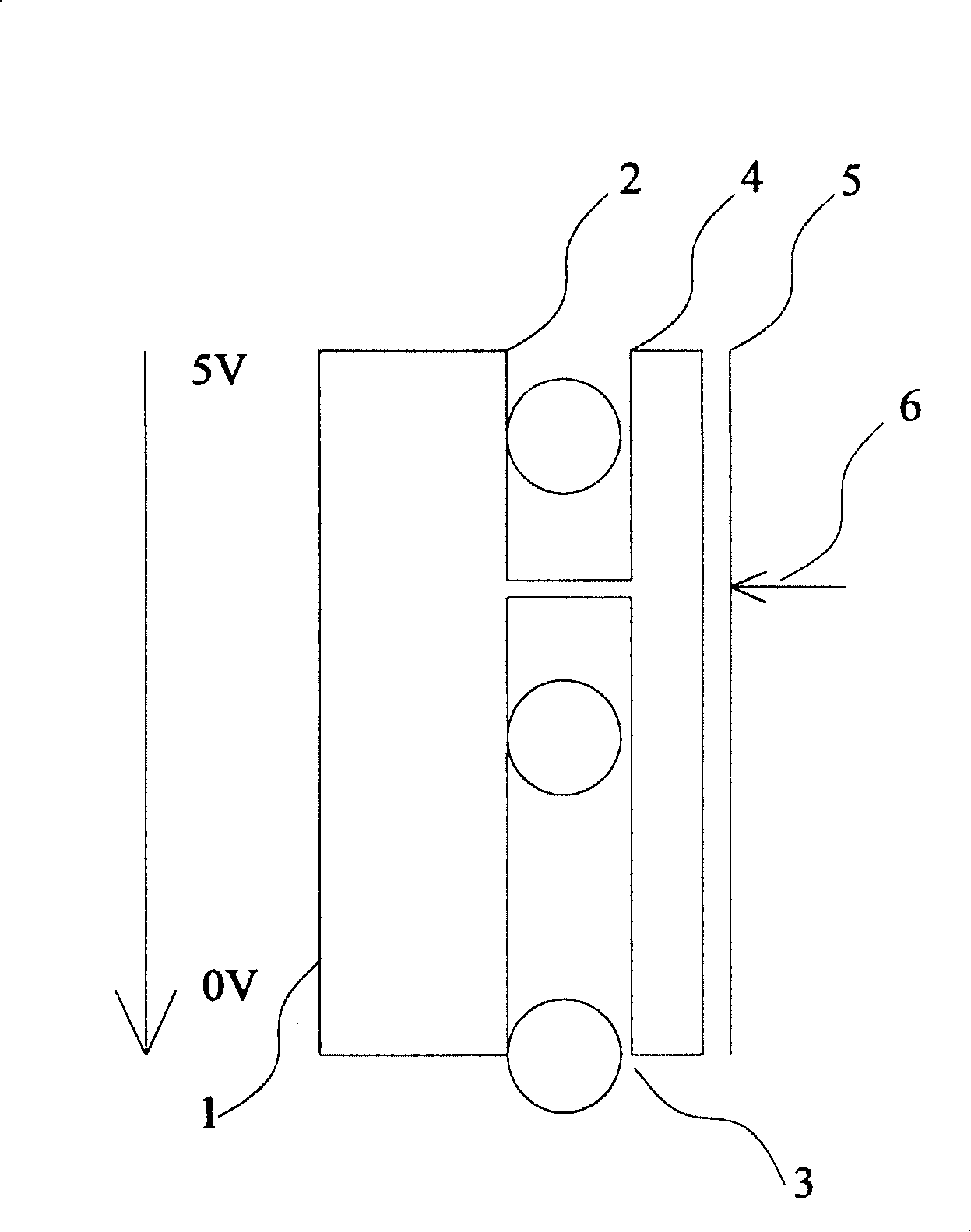 Non-contact type touch screen and method for realizing mobile communication terminal by same