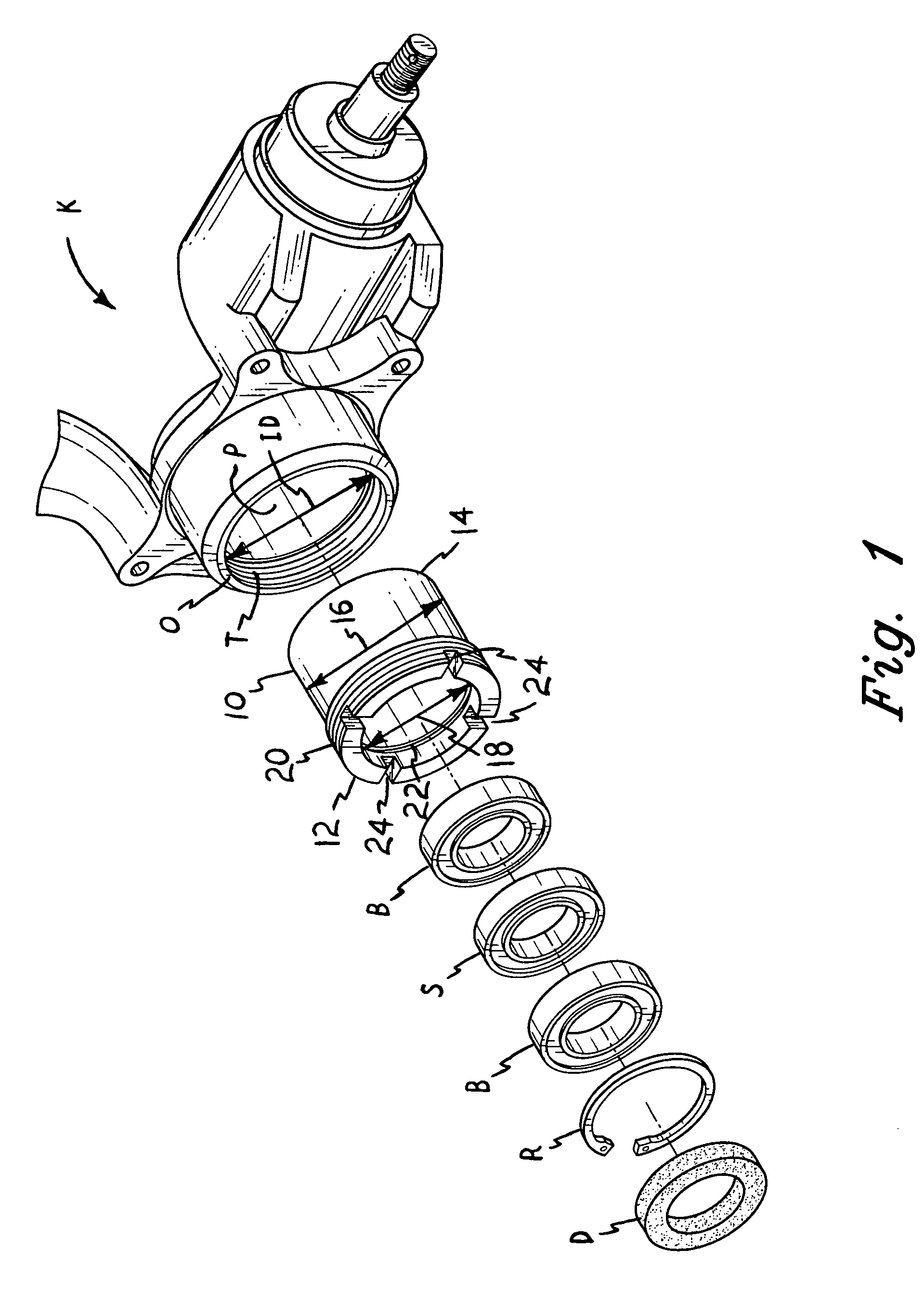 Bearing insert and service tools
