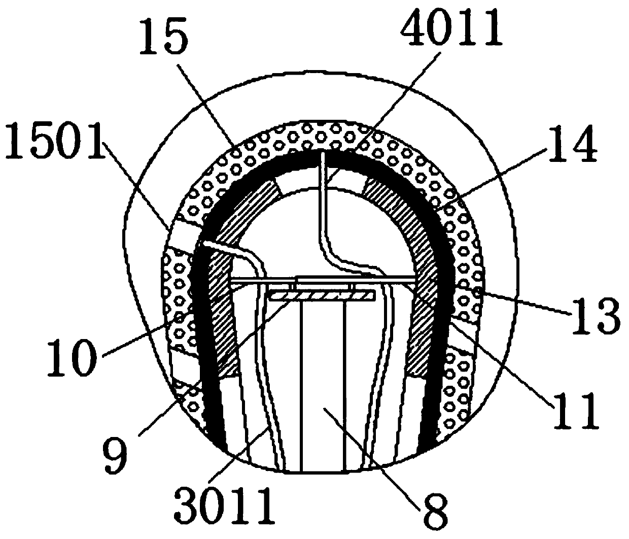 Dual-purpose nursing device for obstetrics and gynecology department and birth canal for thoroughly scraping dirt on inner wall of birth canal