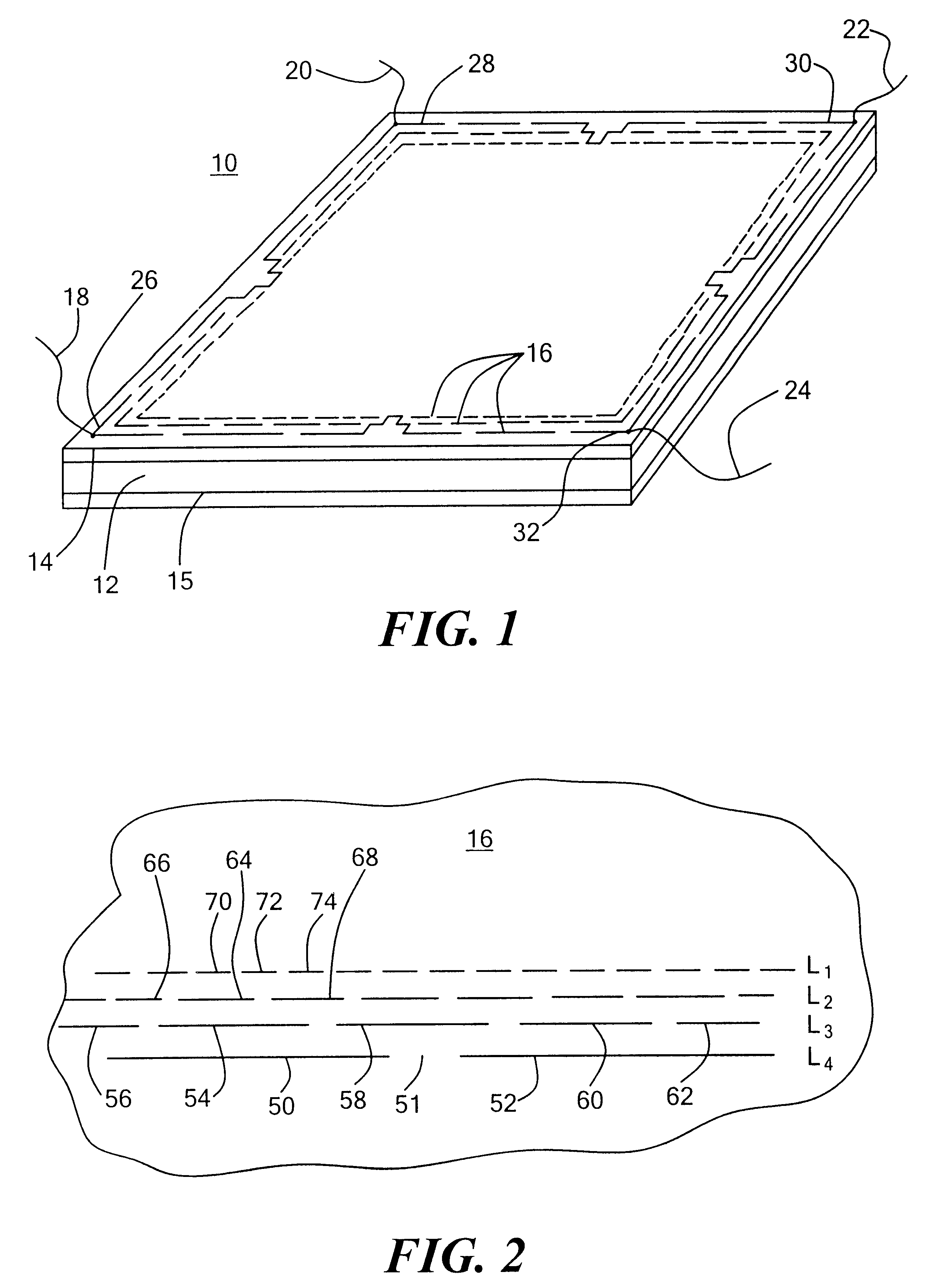 Touch panel with improved linear response and minimal border width electrode pattern