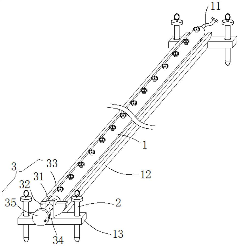 Agricultural planting irrigation device capable of saving water resources and irrigation method