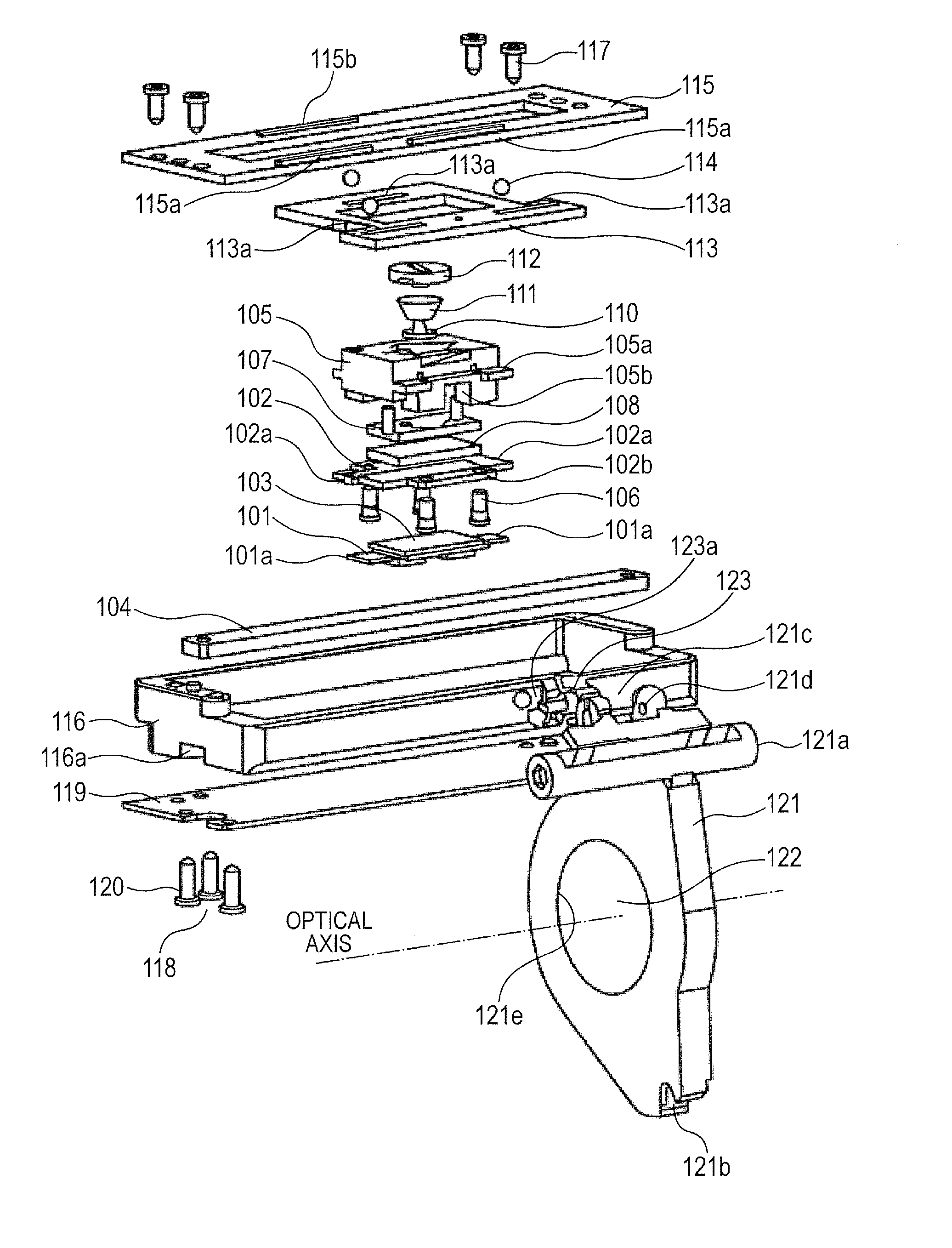 Linear ultrasonic motor and optical apparatus including the same