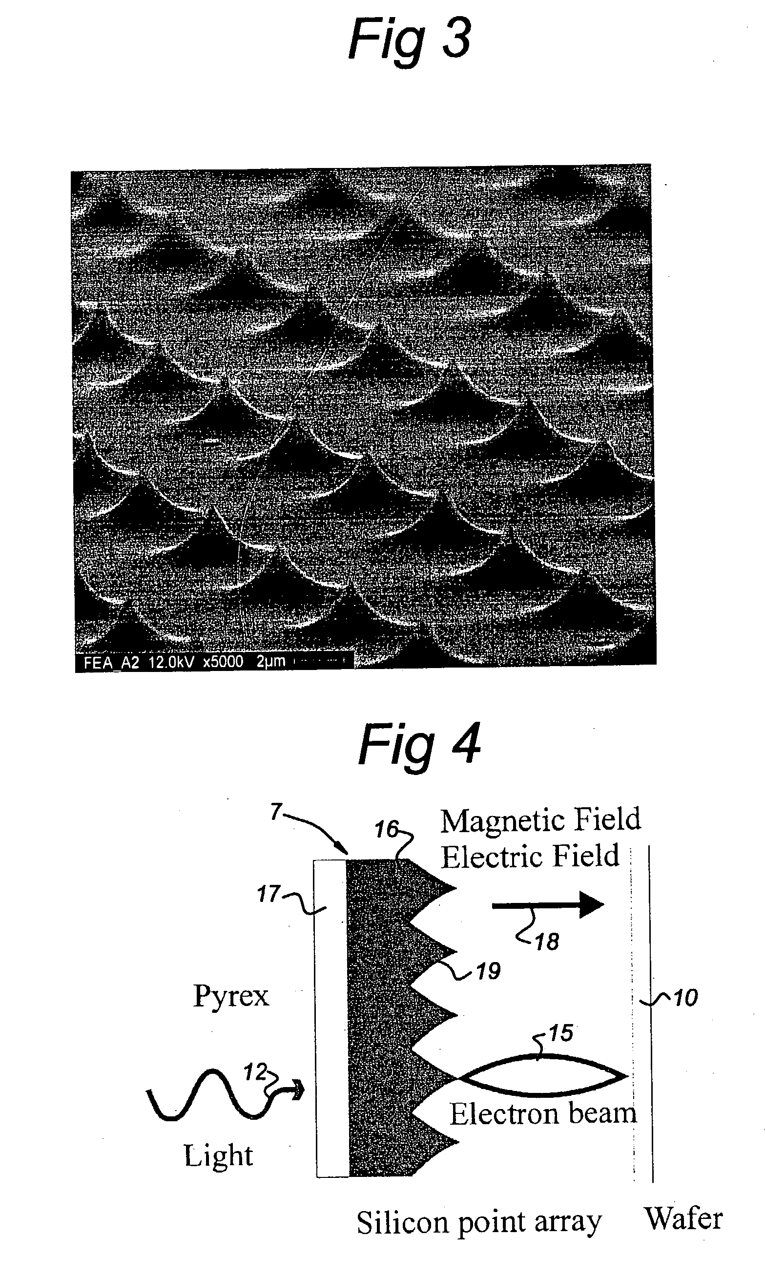 Field emission photo-cathode array for lithography system and lithography system provided with such an array