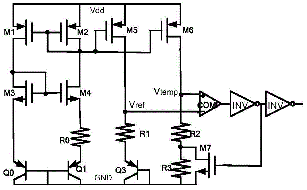 Over-temperature delay protection circuit with wide power voltage range
