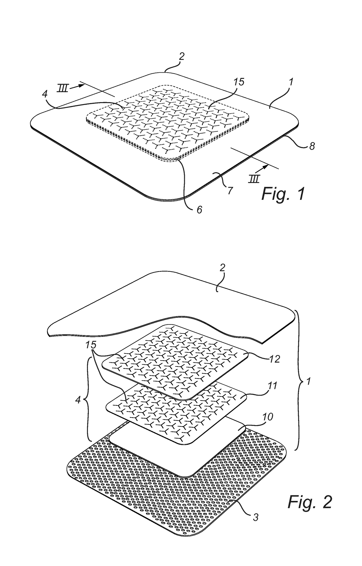 A wound pad and a self-adhesive member comprising a wound pad