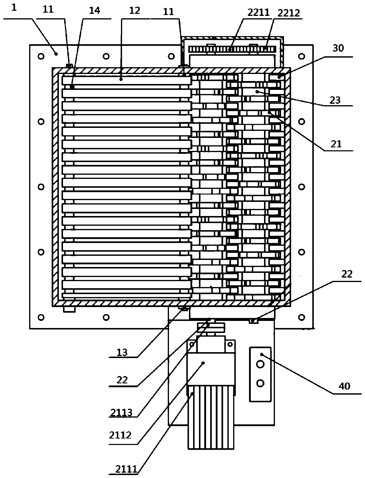 Energy-saving type crushing machine of discharging pipeline of cement bunker