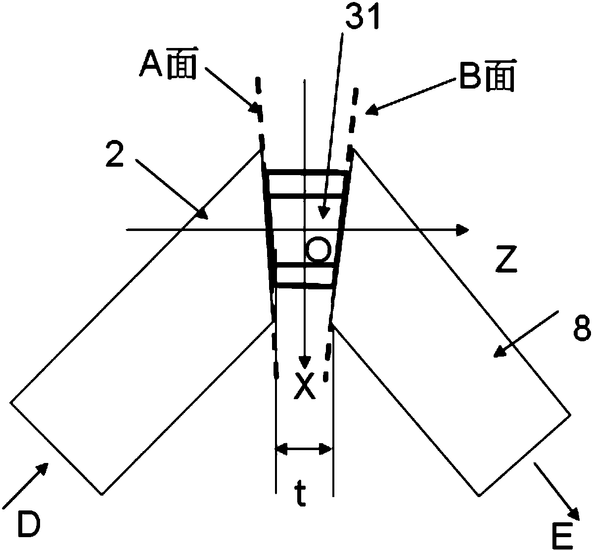 Bent transmission line suitable for various transmission lines