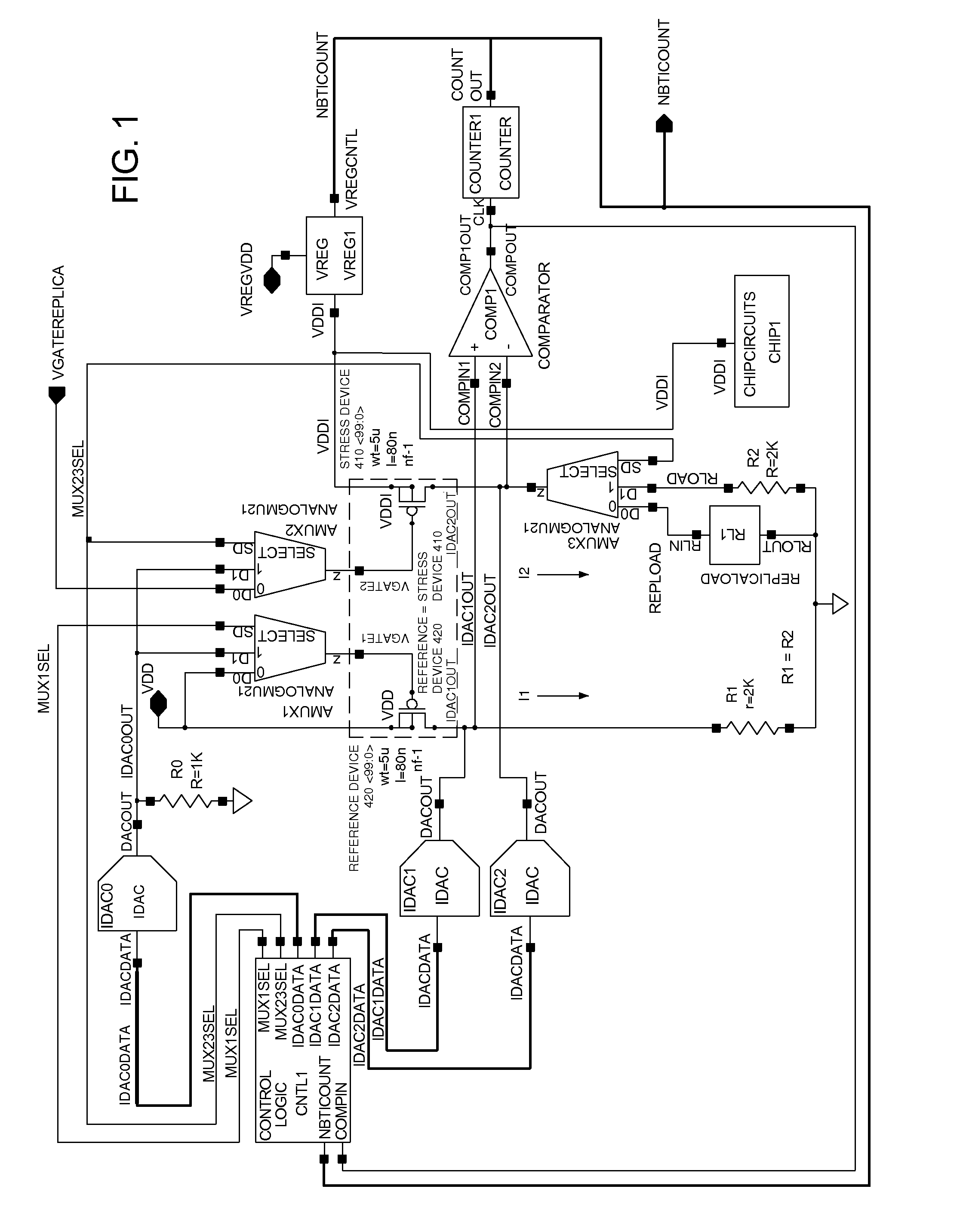 Mechanism For Detection And Compensation Of NBTI Induced Threshold Degradation