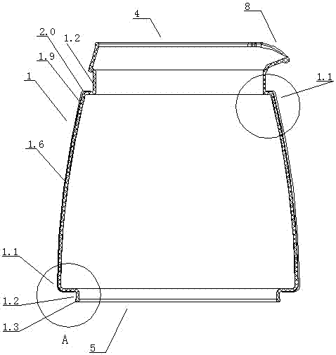 An assembly method for heating explosion-proof glass cup body
