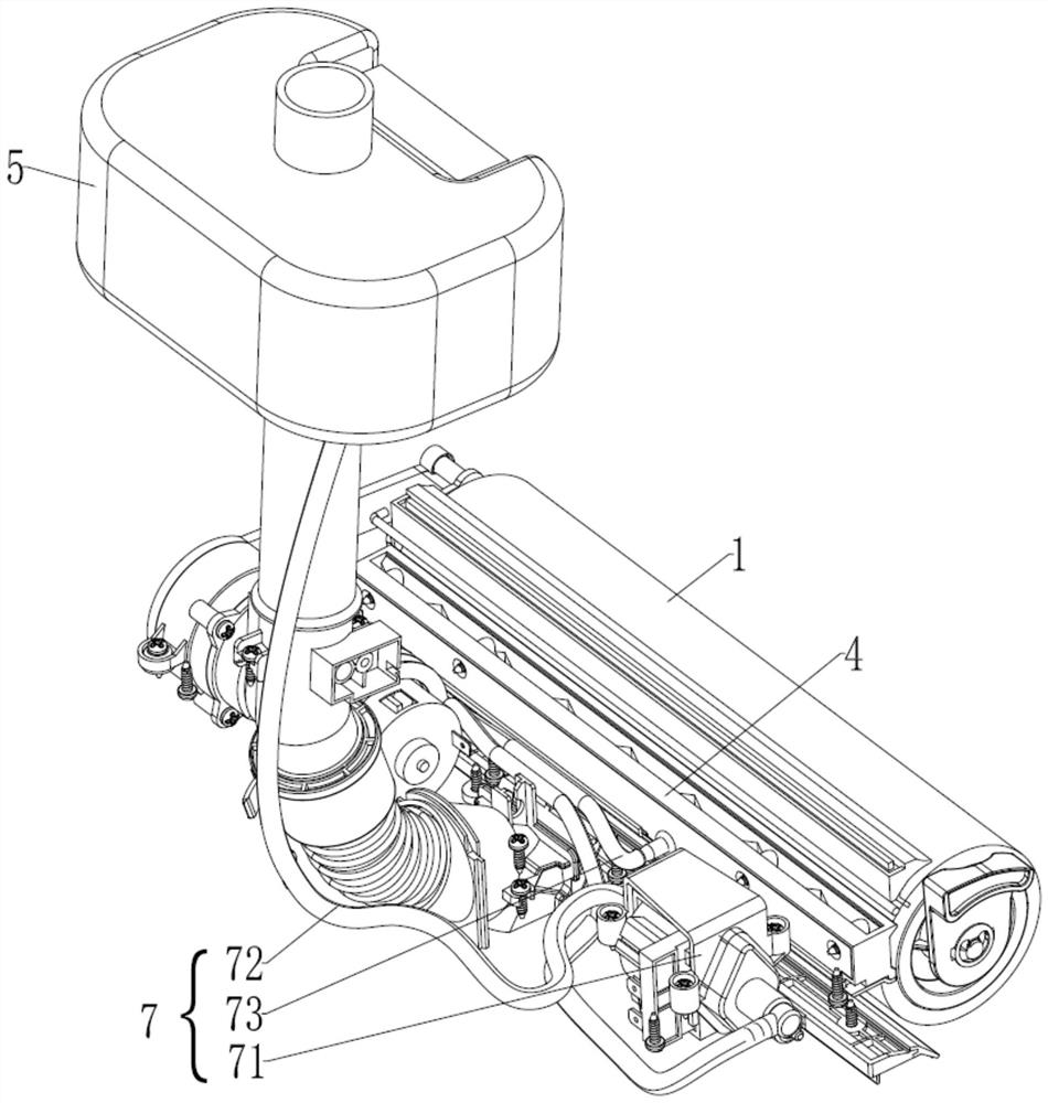 Dust collector floor brush with motor self-cooling function