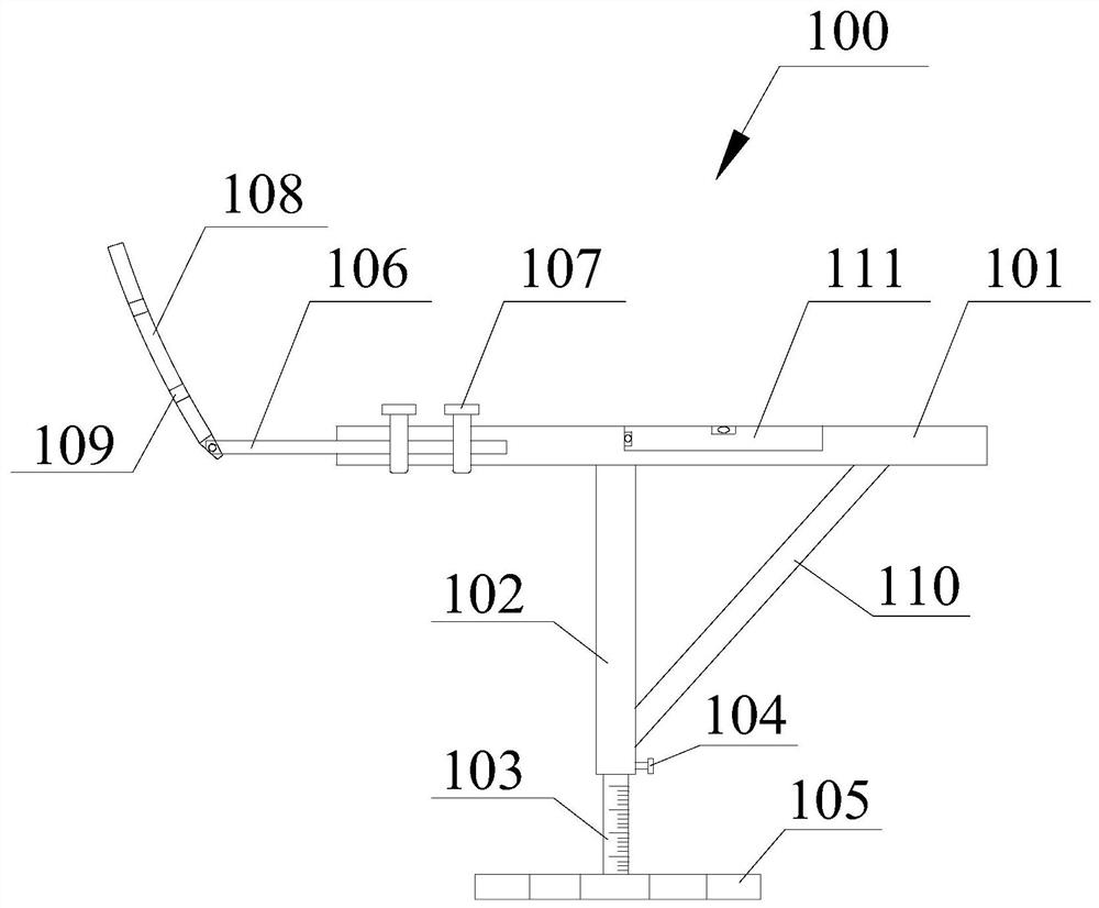 Rapid positioning device and method for tunnel pipeline support