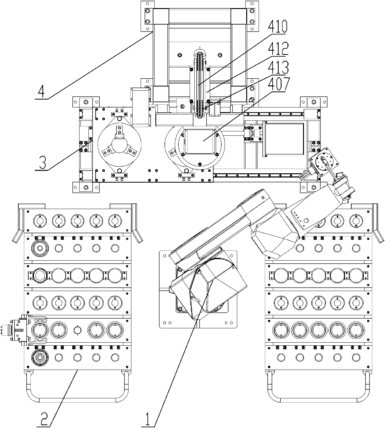 Automatic assembling system for standard test motor and assembling method