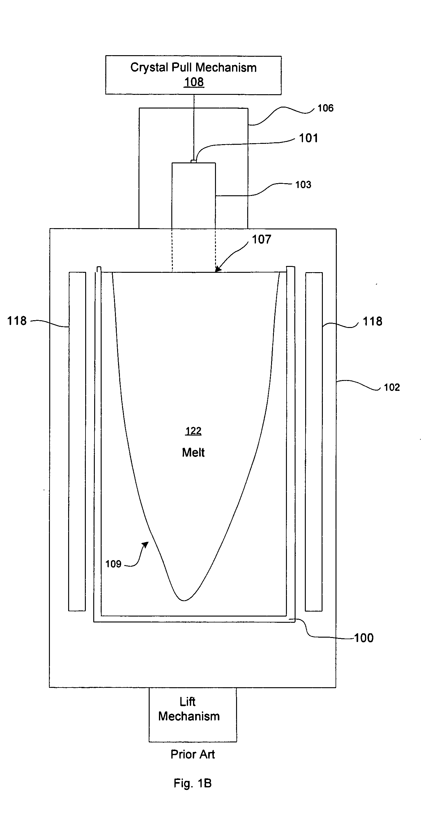 System for continuous growing of monocrystalline silicon