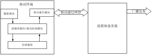 Mobile terminal video release system and method as well as application thereof