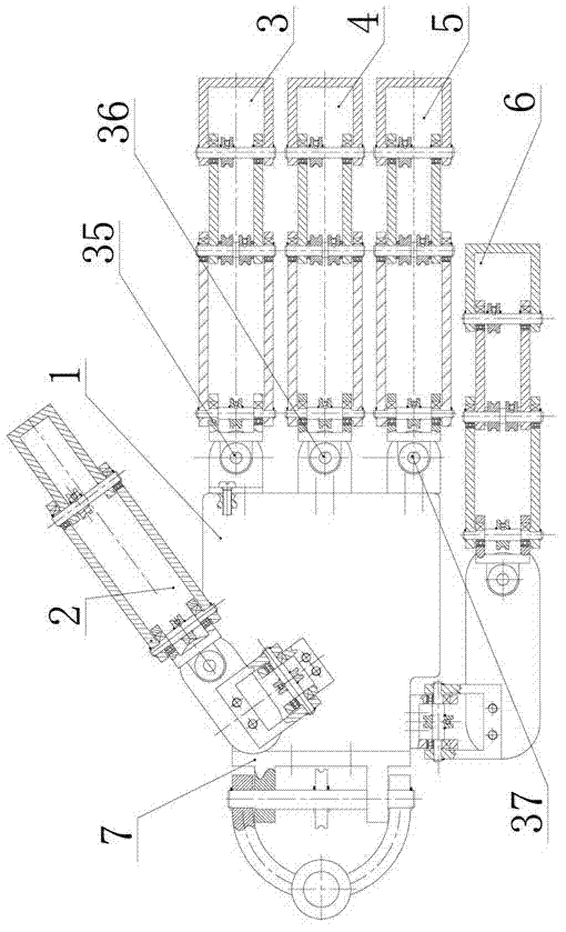 Underwater traction pulley type anthropopathic mechanical hand