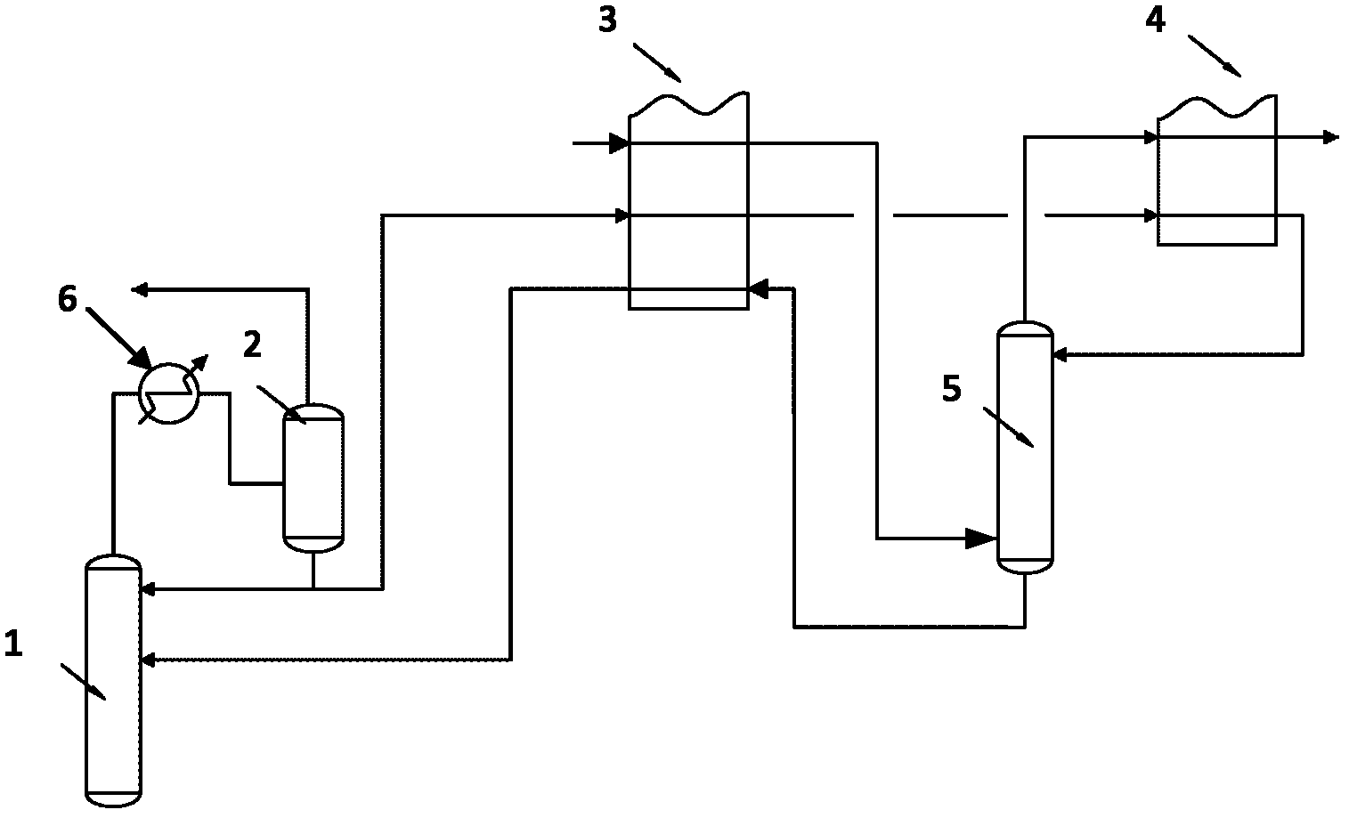 Copious cooling recycling system and recycling method of ethylene in tail gas