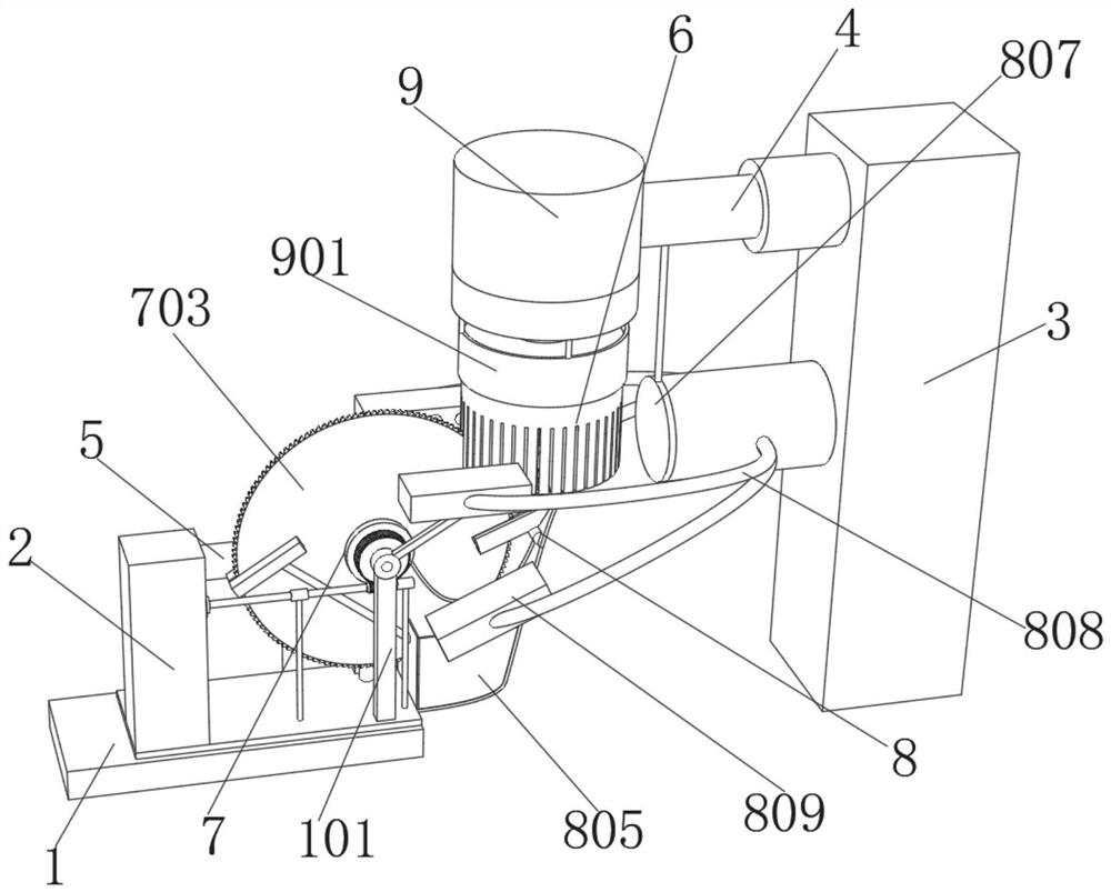 Umbrella head gulleting machine