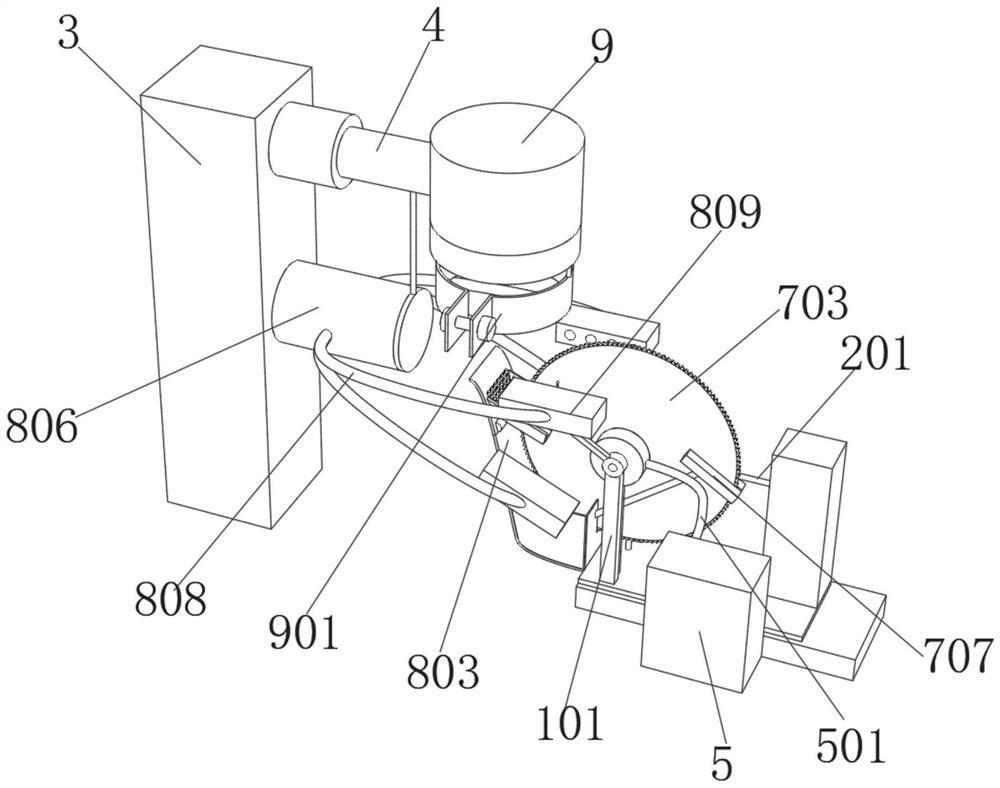 Umbrella head gulleting machine