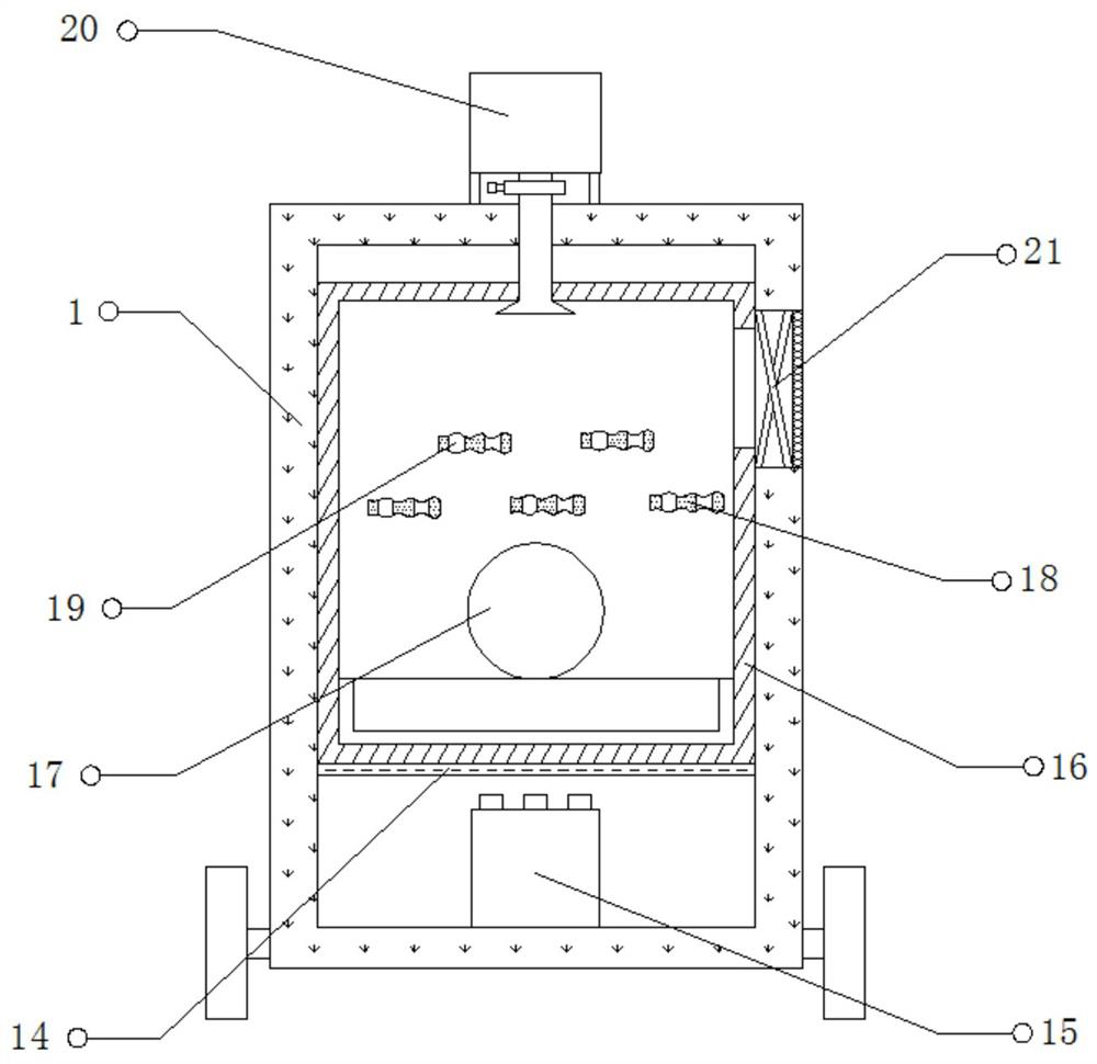 A municipal environmental protection air purification device