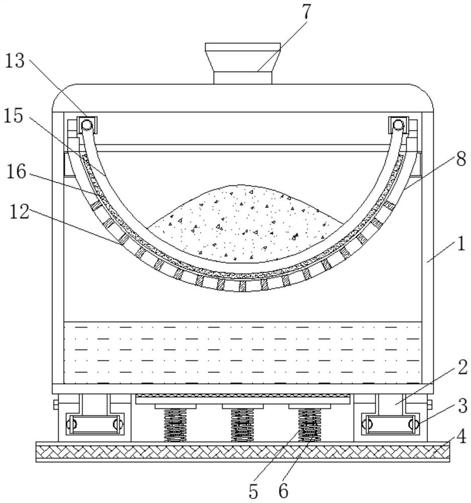 Vehicle-mounted excrement residue solid-liquid separation device