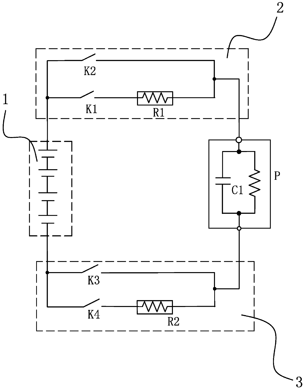 A high-voltage battery discharge circuit and its control method