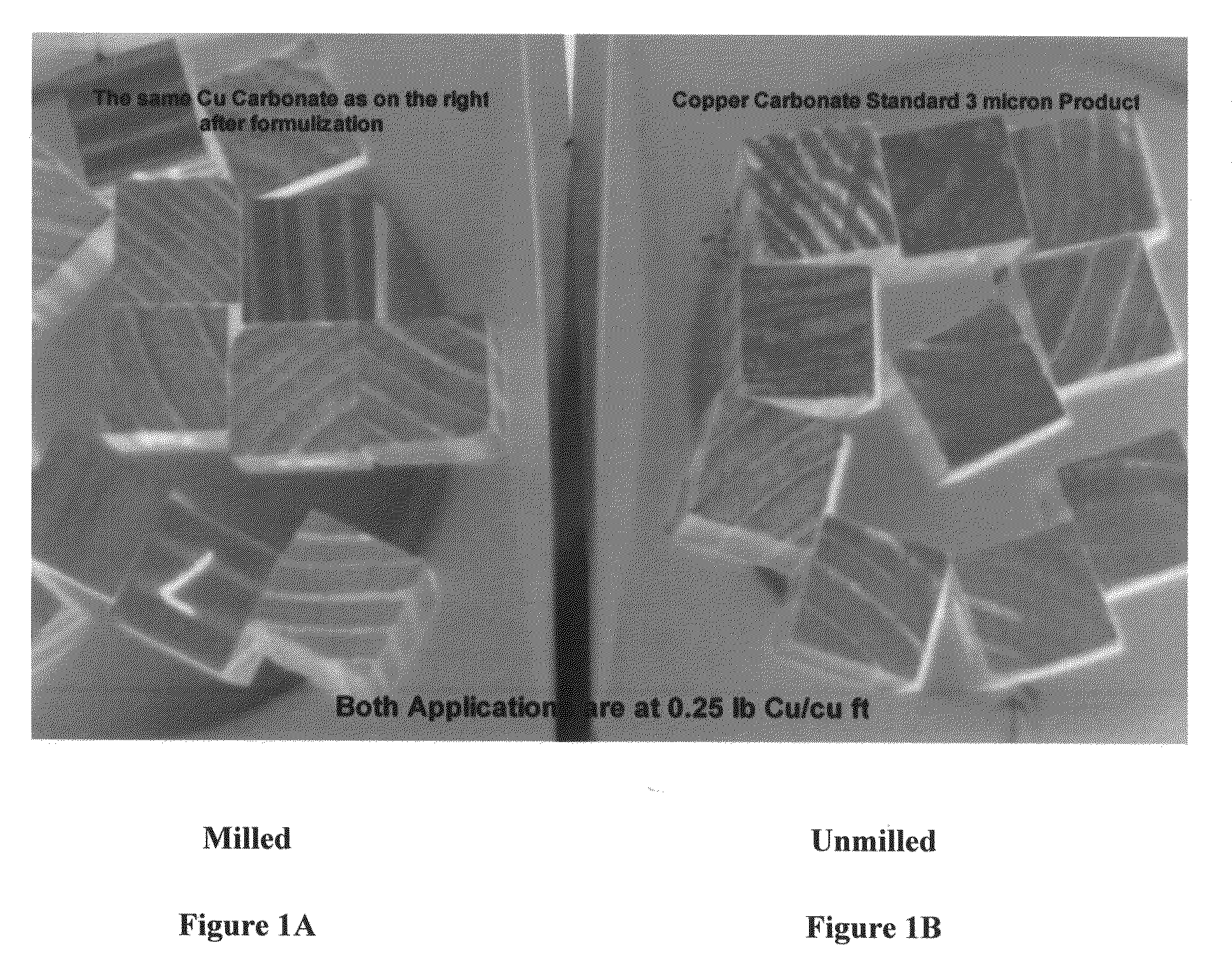 Particulate wood preservative and method for producing the same