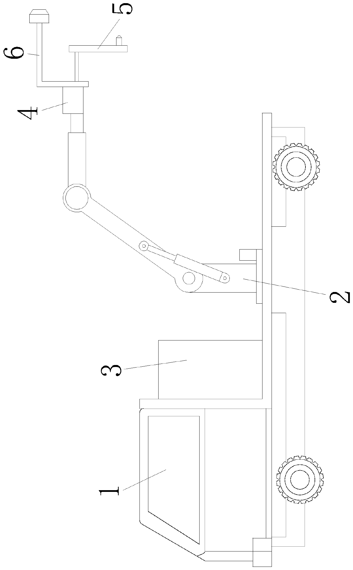 A high-pressure water jet cutting rescue vehicle