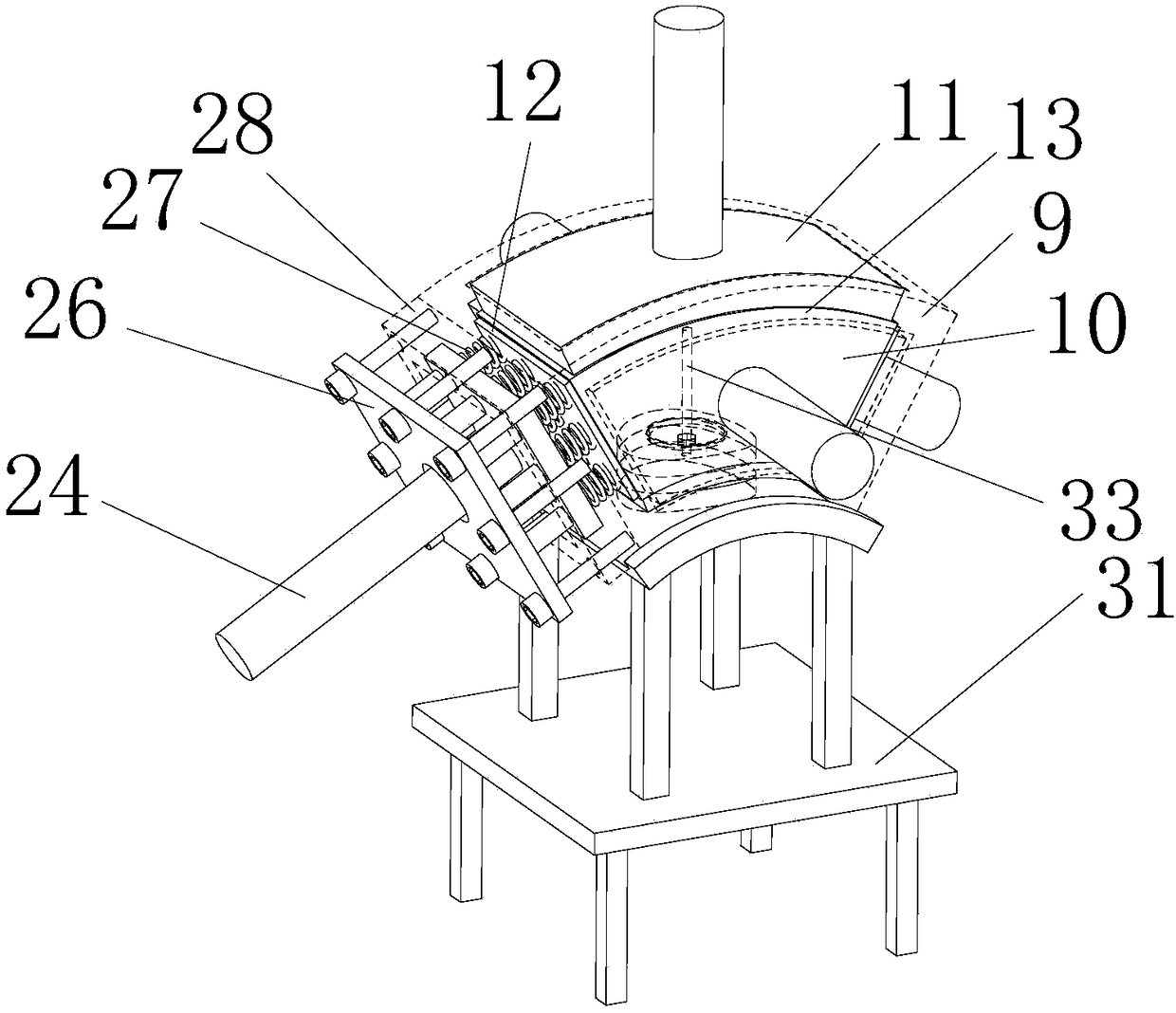 Simulation test device for impact damage of bolts under the influence of structural stress