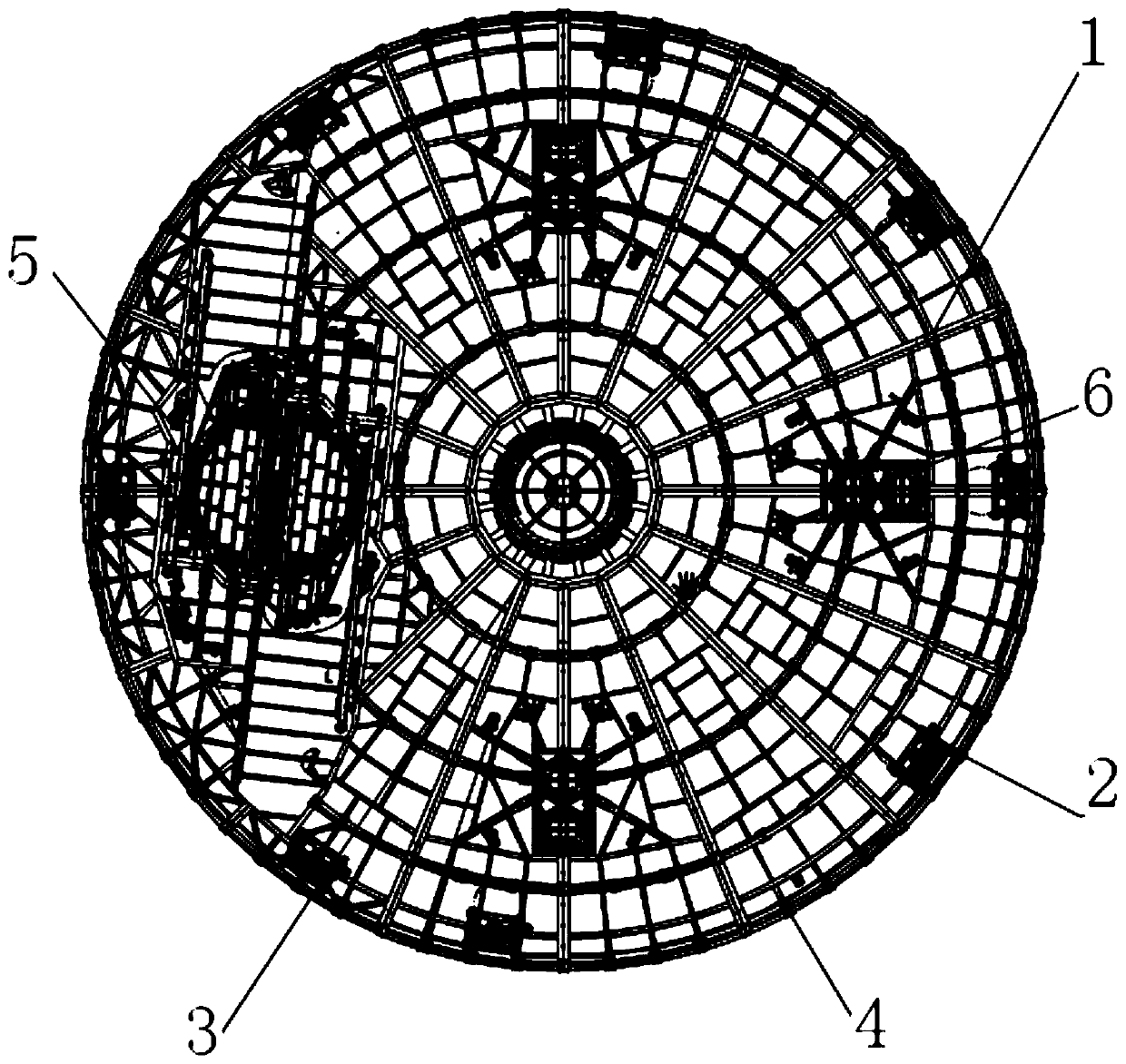 Circular rotating table device with multi-diameter built-in cover plate valves and operation method