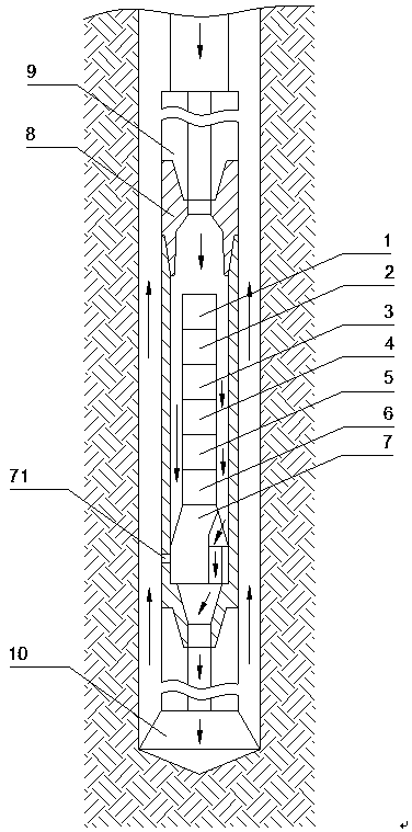 Downhole while-drilling gas-logging testing device
