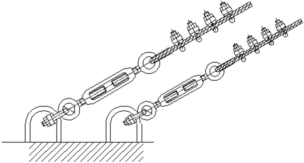 Suspension type single-row fish blocking electric fence