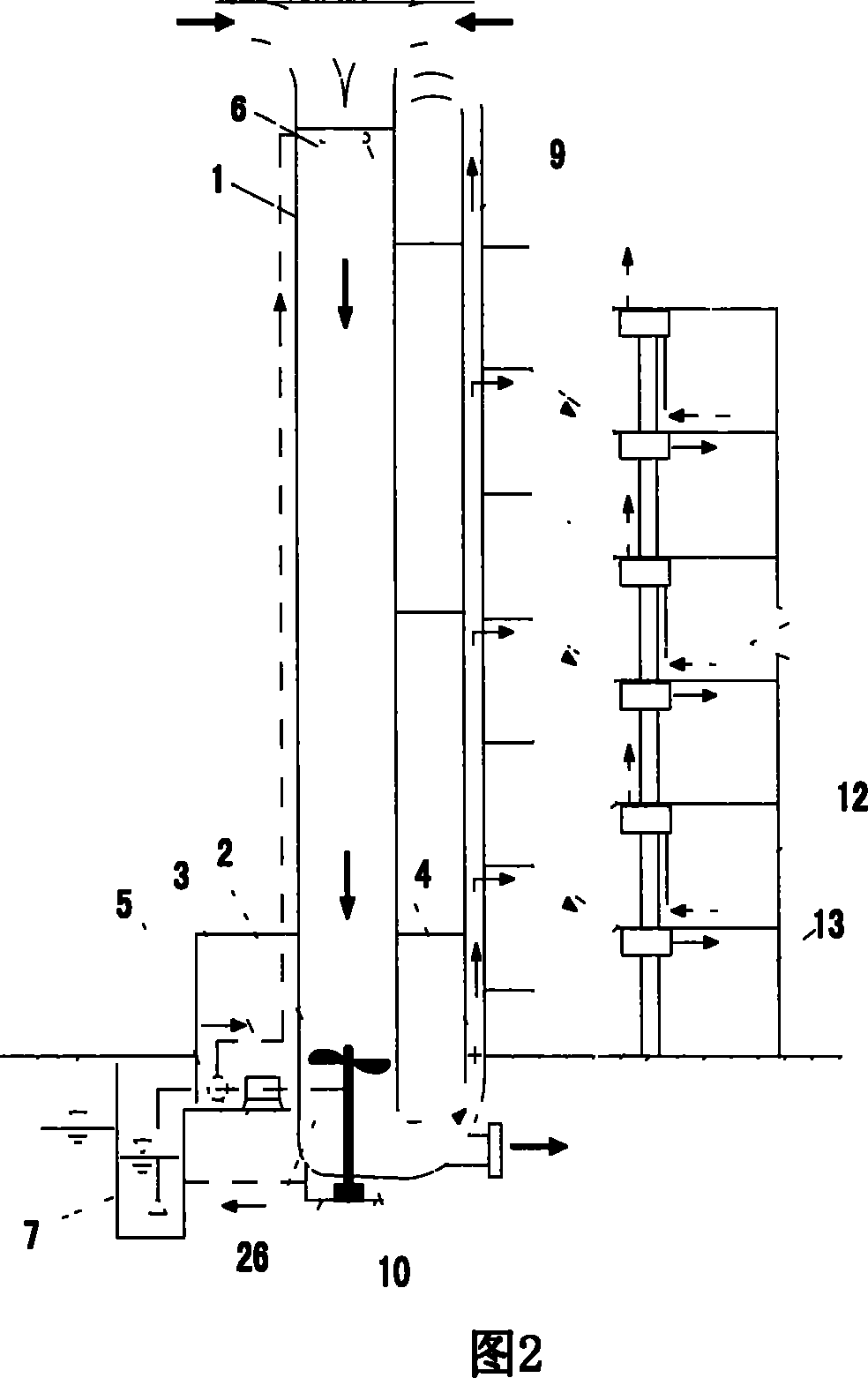 Wind tower airflow power generation and application in underground cold/heat source directly air conditioning thereof