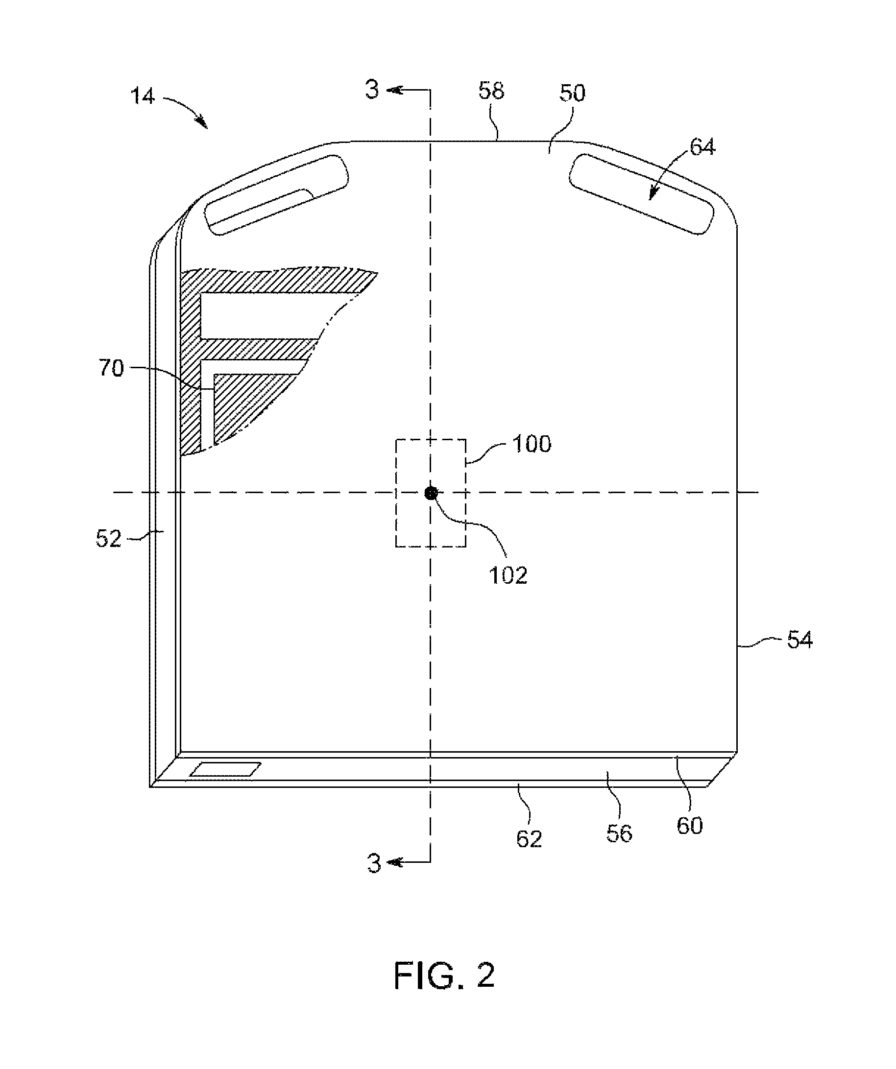 Position sensing device for a portable detection device