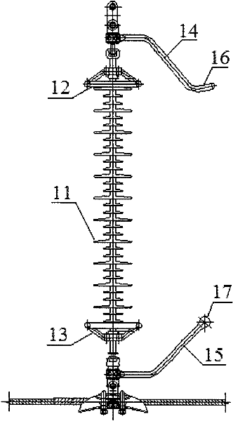 Lightning-protection method and device for transmission line composite insulator