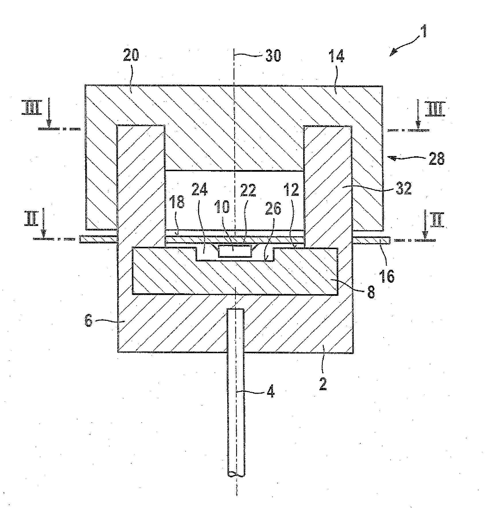 Measuring  system  for  contactless  detection  of  a  rotary  angle,  with  a  magnetic-field-sensitive element disposed in a recess of the magnet
