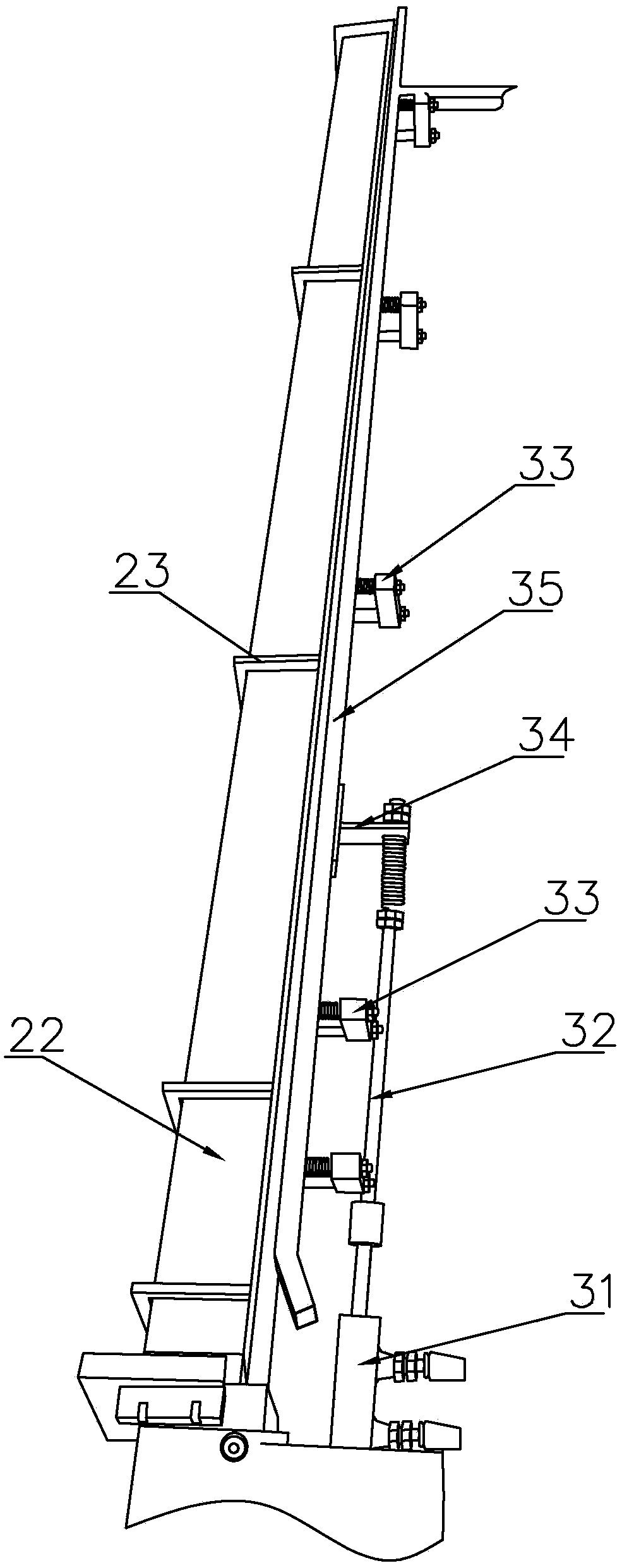 Automatic blanking device of full-automatic steel bar straightening cutting and hooking all-in-one machine