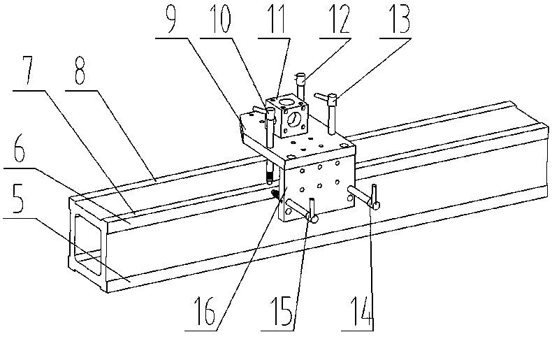 Full-degree-of-freedom precision detecting device of machine tool linear movement running state