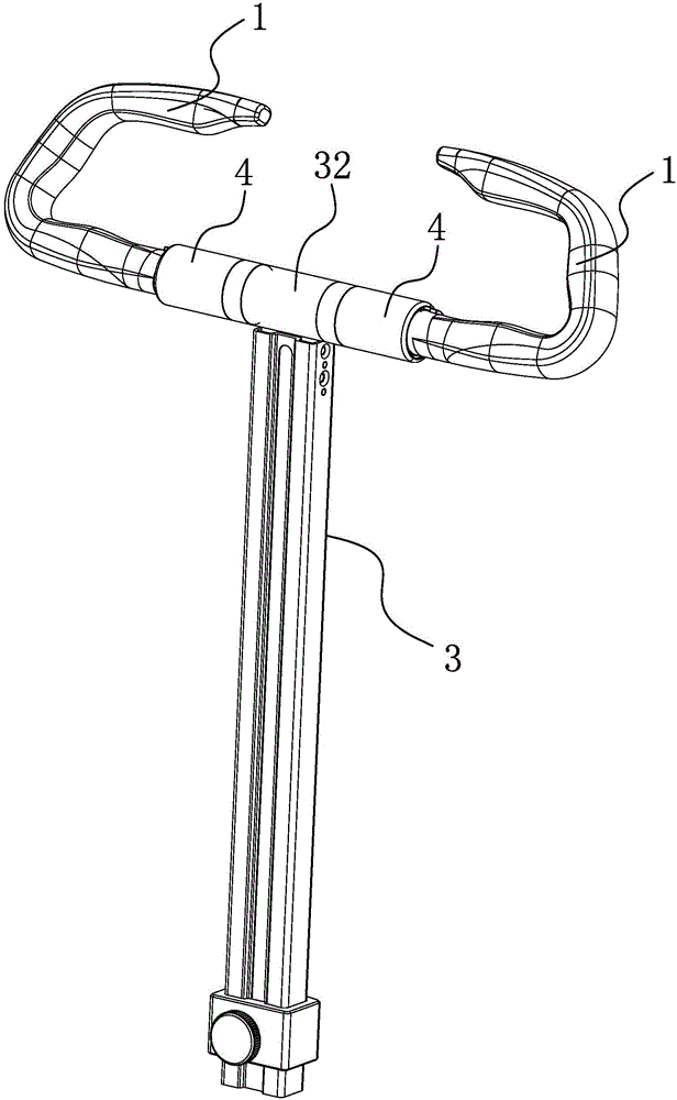 Rotating angle adjustable operation handle for electric balance vehicle
