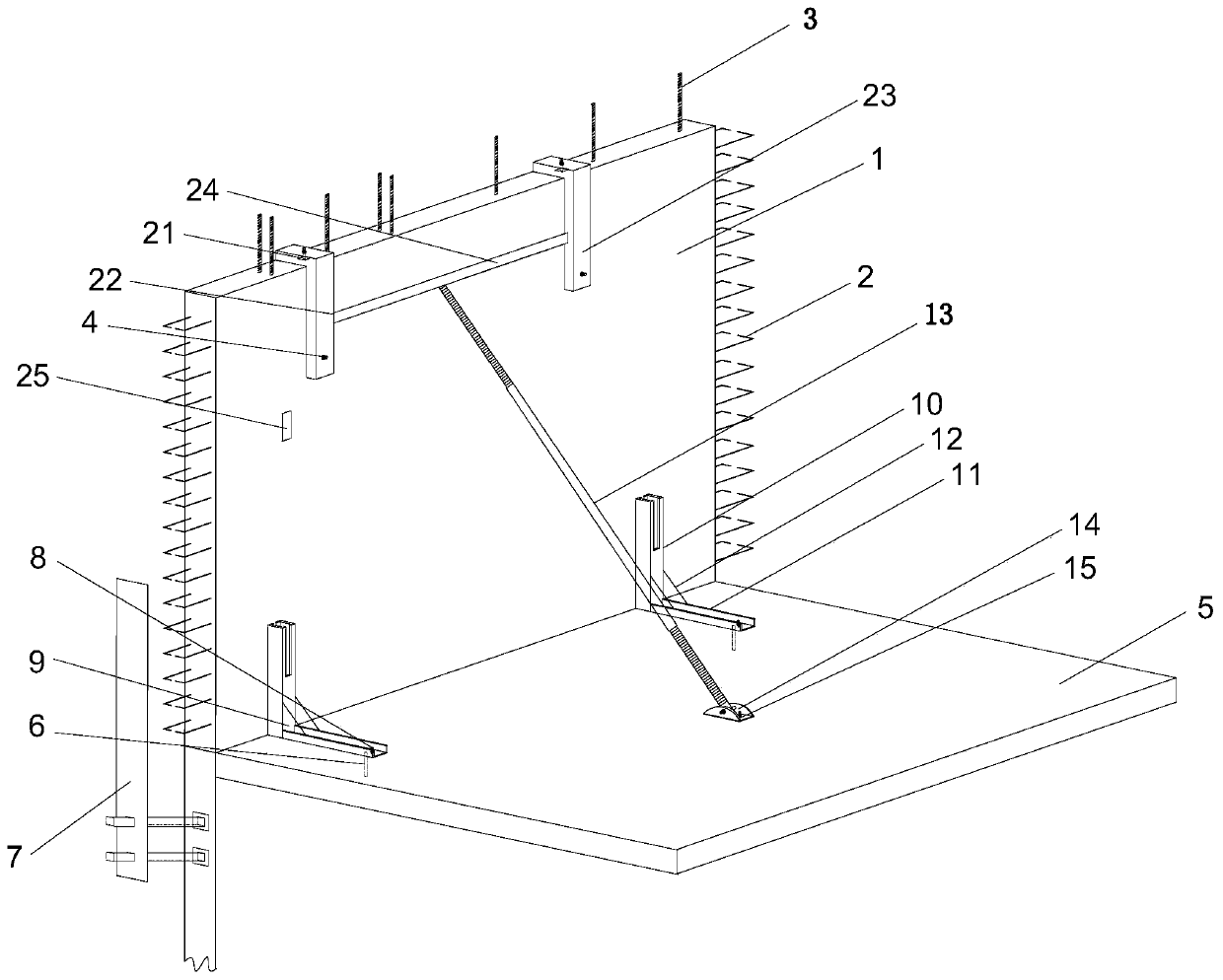 Prefabricated shear wall structure and construction method